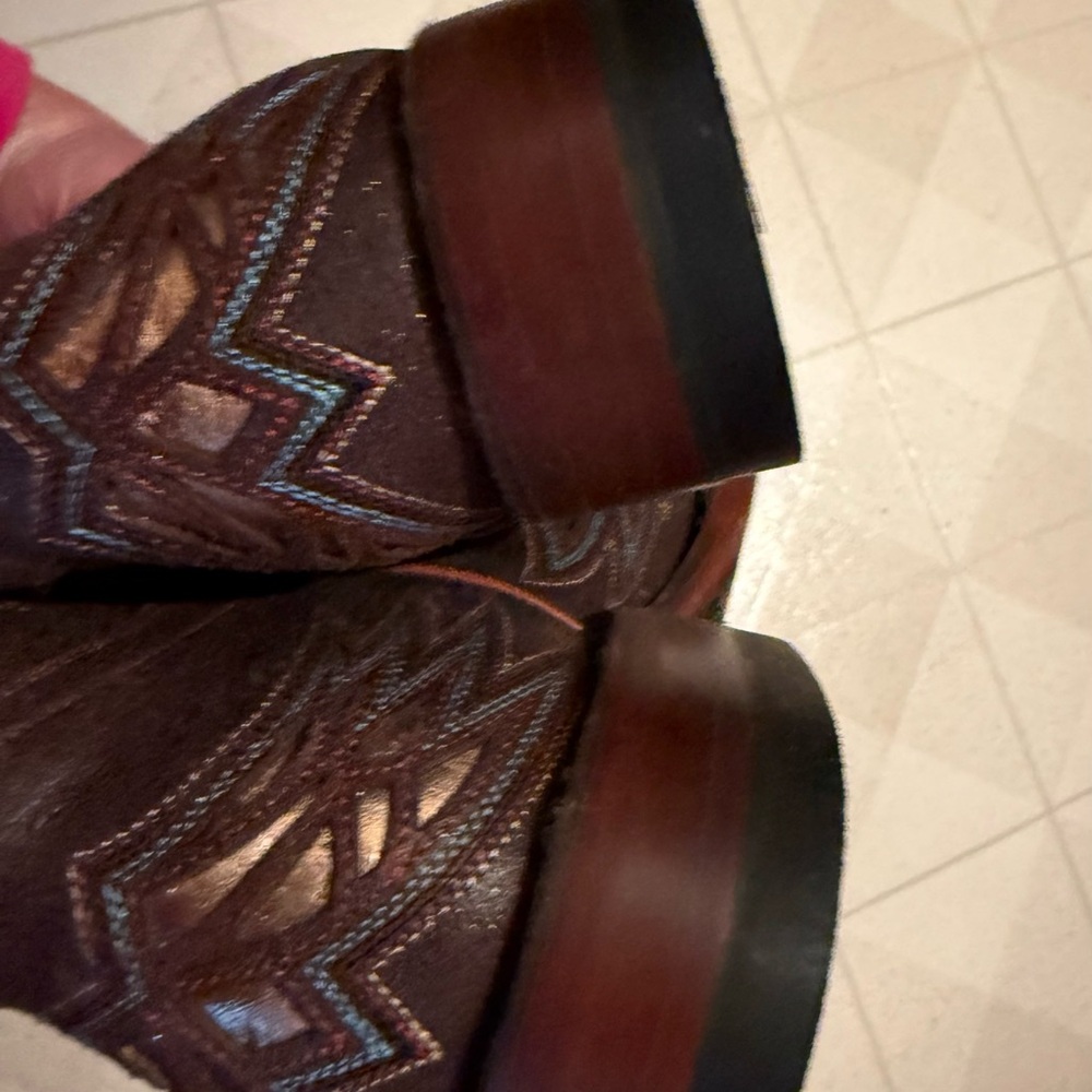 Lucchese Dark Brown Leather Boots - Picture 13 of 16